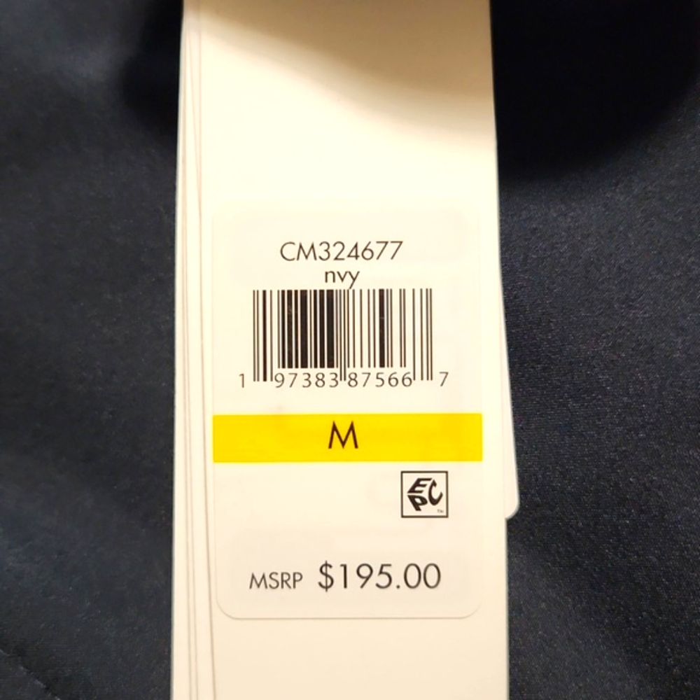 NWT! Calvin Klein Infinite Stretch Water Resistant Bomber Jacket Blue Medium - Picture 6 of 16
